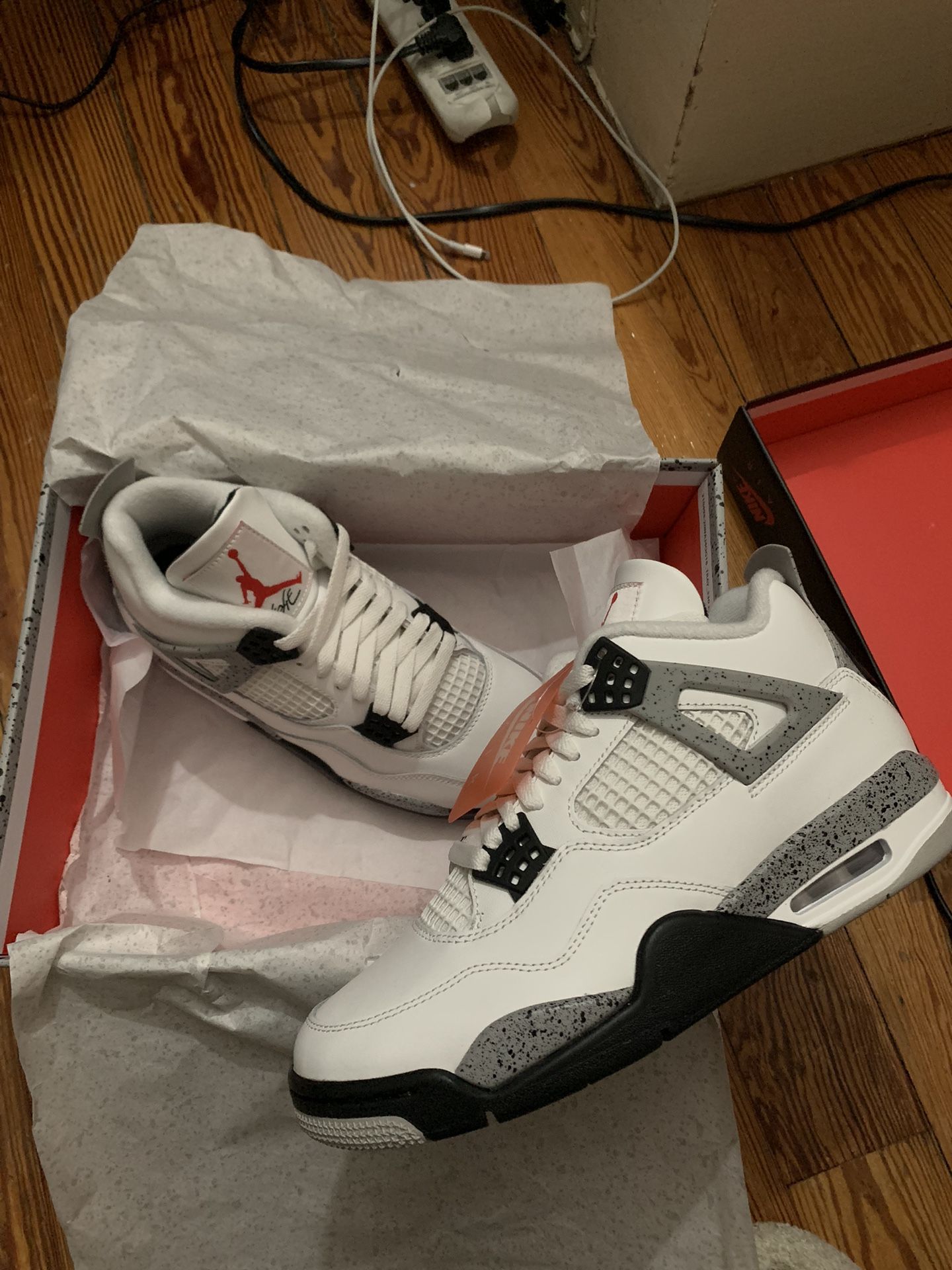 Jordan 4s White Cement Size 8 New