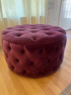 Plush Tufted Ottoman