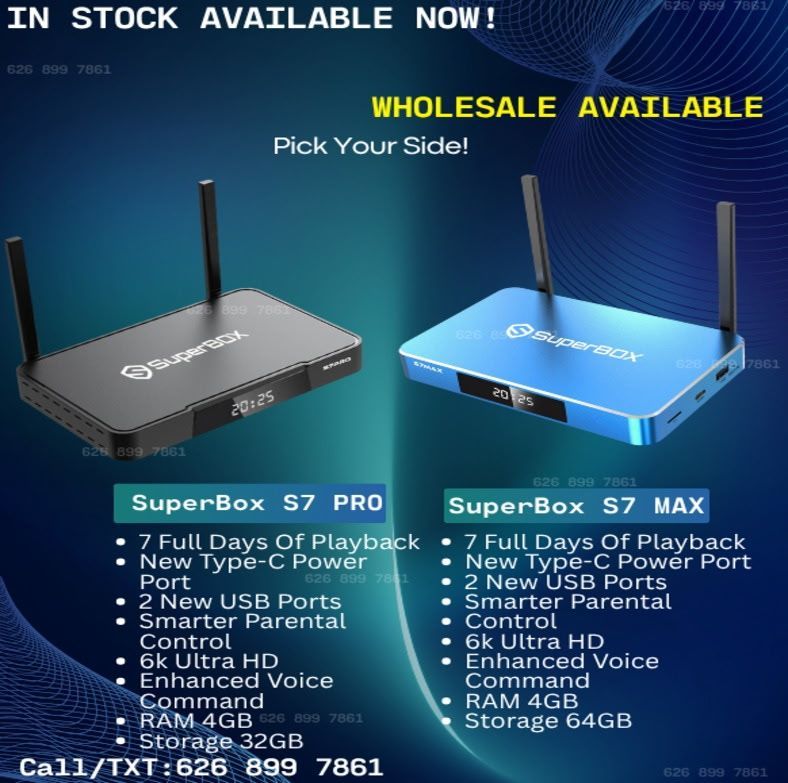 SuperBox ⚡ Super Box ⚡ ⚡ S7 Max / S7 Pro ⚡⚡ VseeBox ⚡ Vsee Box  ⚡ SuperCaja ⚡ Brand New - El Monte Pickup 💎