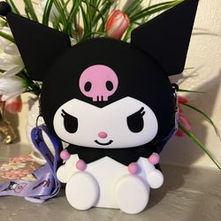 Cute Black Kuromi Crossbody Bag