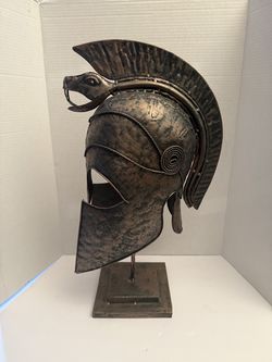 Helmet Statue on Base