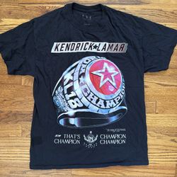 TDE  Kendrick Lamar Champion Ring Black Official Tour  T-shirt Sz Large