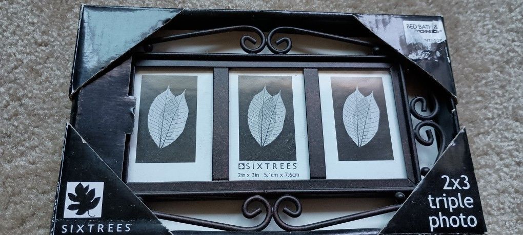 Six Tree 2X3 Triple Photos frame New in box