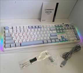 LINGBAO K108 Pro Wireless Mechanical Creamy Keyboard with Number Pad & Knob
Full Size Mechanical Keyboard with 10000mAh Battery