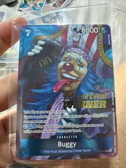 One Piece TCG Buggy P-084 Release Event Winner Promo (Sealed) – English