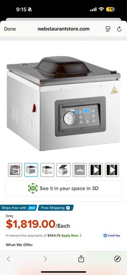 Vaccum packaging machine