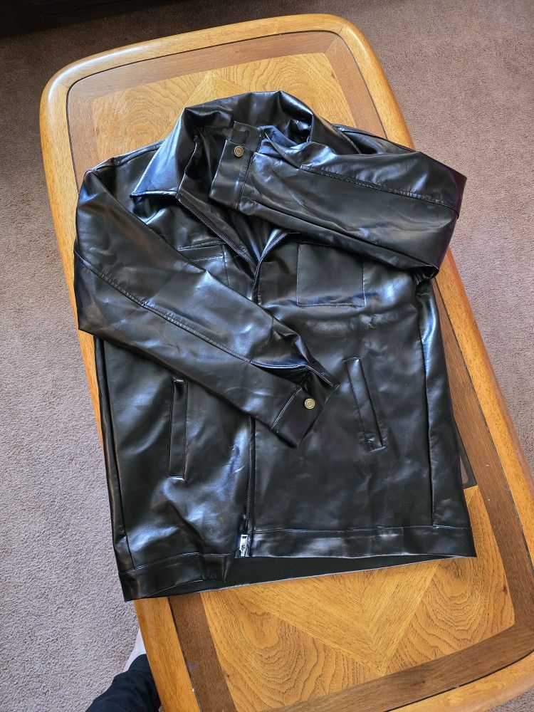 Pleather Mens Jacket