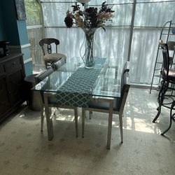 Glass Table With Extenders