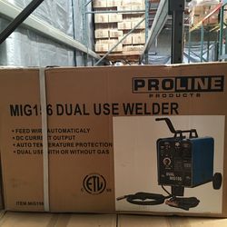 New ETL approved 220V MIG 156 dual use welder with gas input plus 1 roll of wire