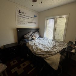 BEDROOM SET ( MATTRESS FRAME NIGHTSTAND TV STAND DRESSER)