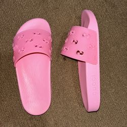 pink gucci slides 8women NO BOX OR BAG