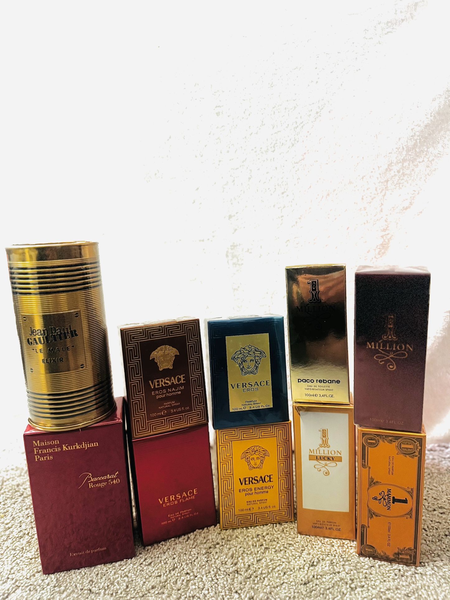 Luxury Designer Fragrance Collection – Versace, Paco Rabanne, Jean Paul Gaultier, Baccarat Rouge 540
