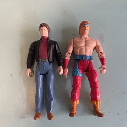 Vintage Chuck Norris And Michael Knight Rider Figurines