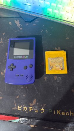Nintendo Game Boy Color Atomic Purple + Pokémon Yellow Bundle