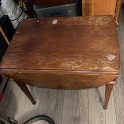 Estate Sale End Tables With 2 Drawers And Flip Up Sides To Make A Larger Side
