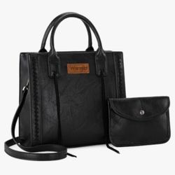 Wrangler Tote Bag: Western Cowhide Purse & Wallet Set
