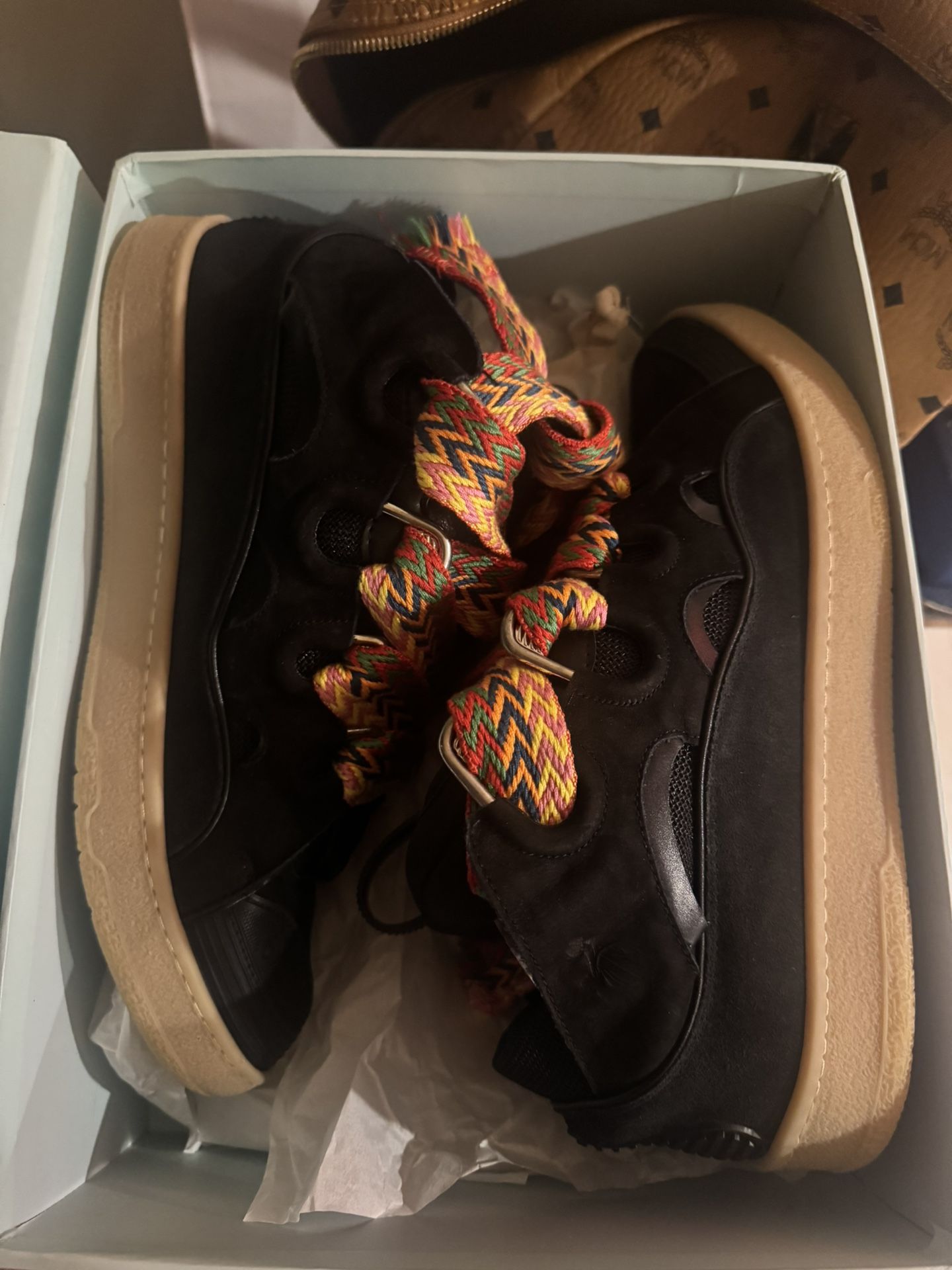 Lanvins Black Curb Sneakers