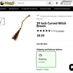 Witch Broom from Spirit Halloween - Brand New in Box