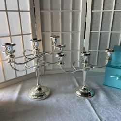 Pair Of Vintage Candle Holders