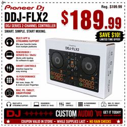 FLX2 Rekordbox Serato WeDJ Controller 2 Channel Mixer Cellphone Labtop Tablet Pioneer DJ AlphaTheta DDJ-FLX2