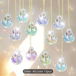 "Aurora Prism Crystal Ornaments - Holiday Light Catchers"