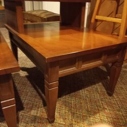  2- Solid Wood Step End Tables (Pair)