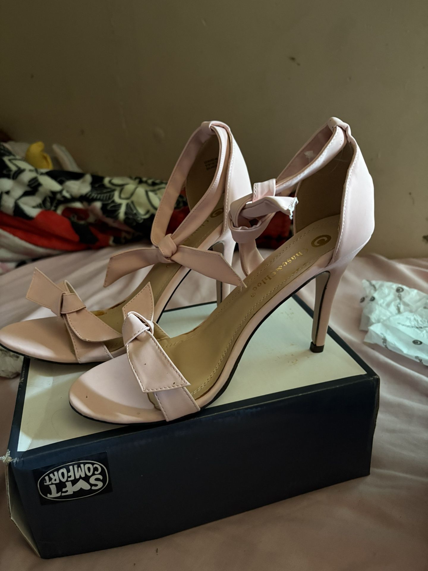 Pink Bows Heels