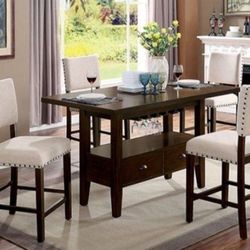 Brand New 5pc Counter Height Dining Table Set 