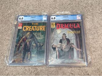 Dracula & Creature from the Black Lagoon Dell Comics CGC 6.0 Lot Universal Monsters