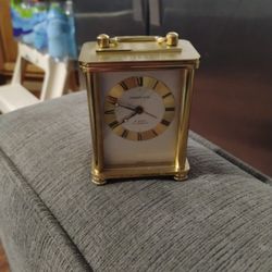 Tiffany & Company 8 Days 15 Jewels Gold Mini Clock