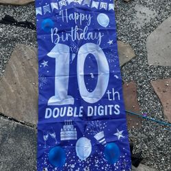 10th Birthday Door Banner 