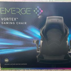 Staples 52503 Black & Gray Bonded Leather Racing Gaming Chair With Adjustable Height