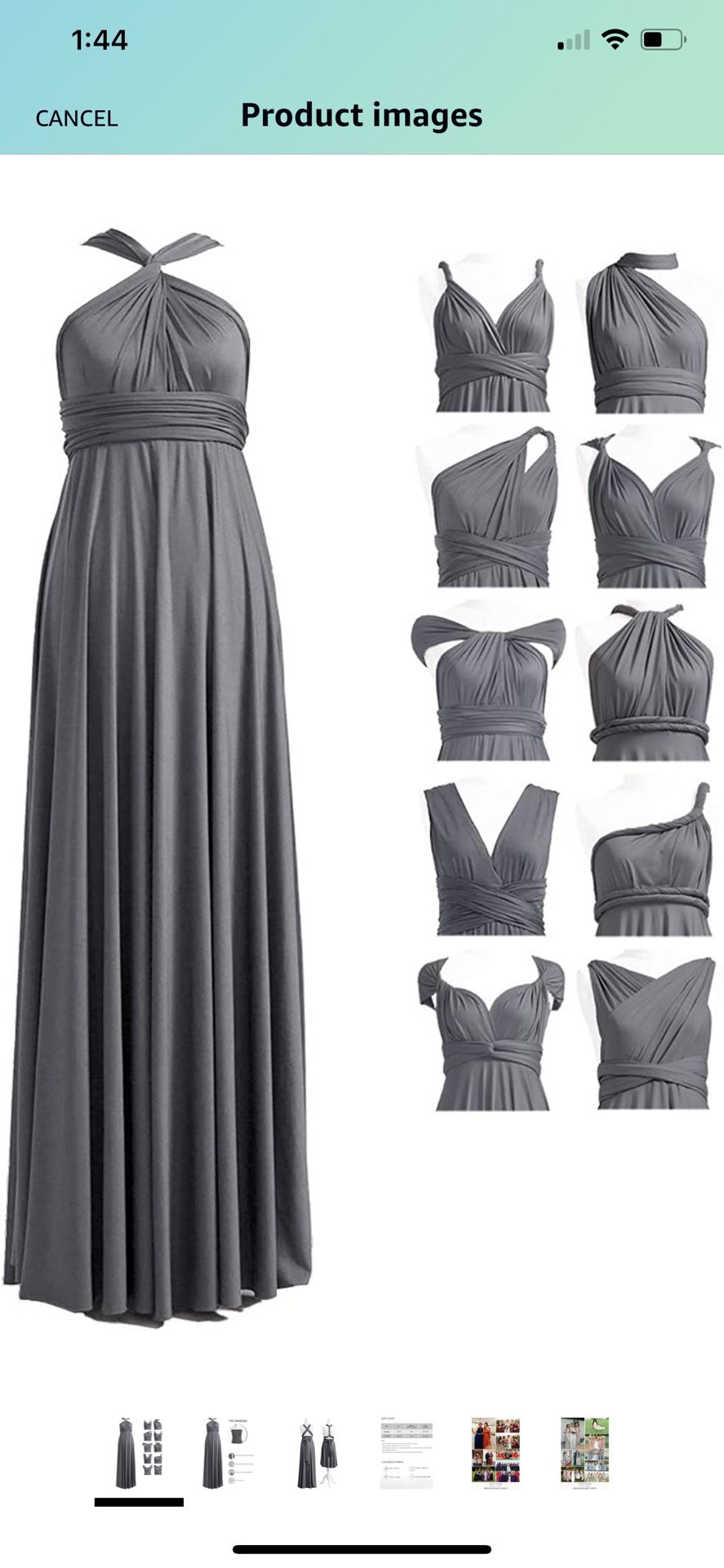 Charcoal Grey Infinity Dress