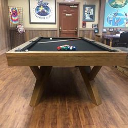 Oak Pool Table