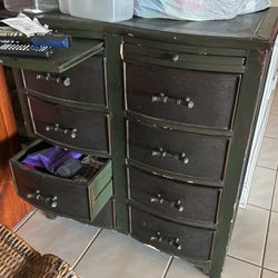 Free Distressed Wood Inlaid Dresser Cabinet