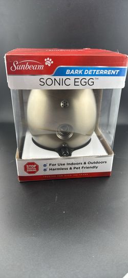 Brand New Sunbeam Sonic Egg Ultrasonic Bark Control