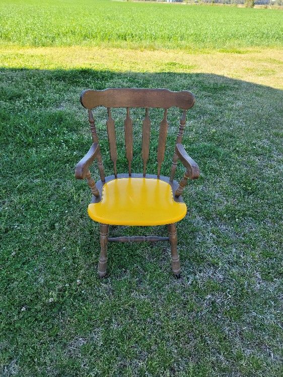 Beautiful Yellow Wooden Chair