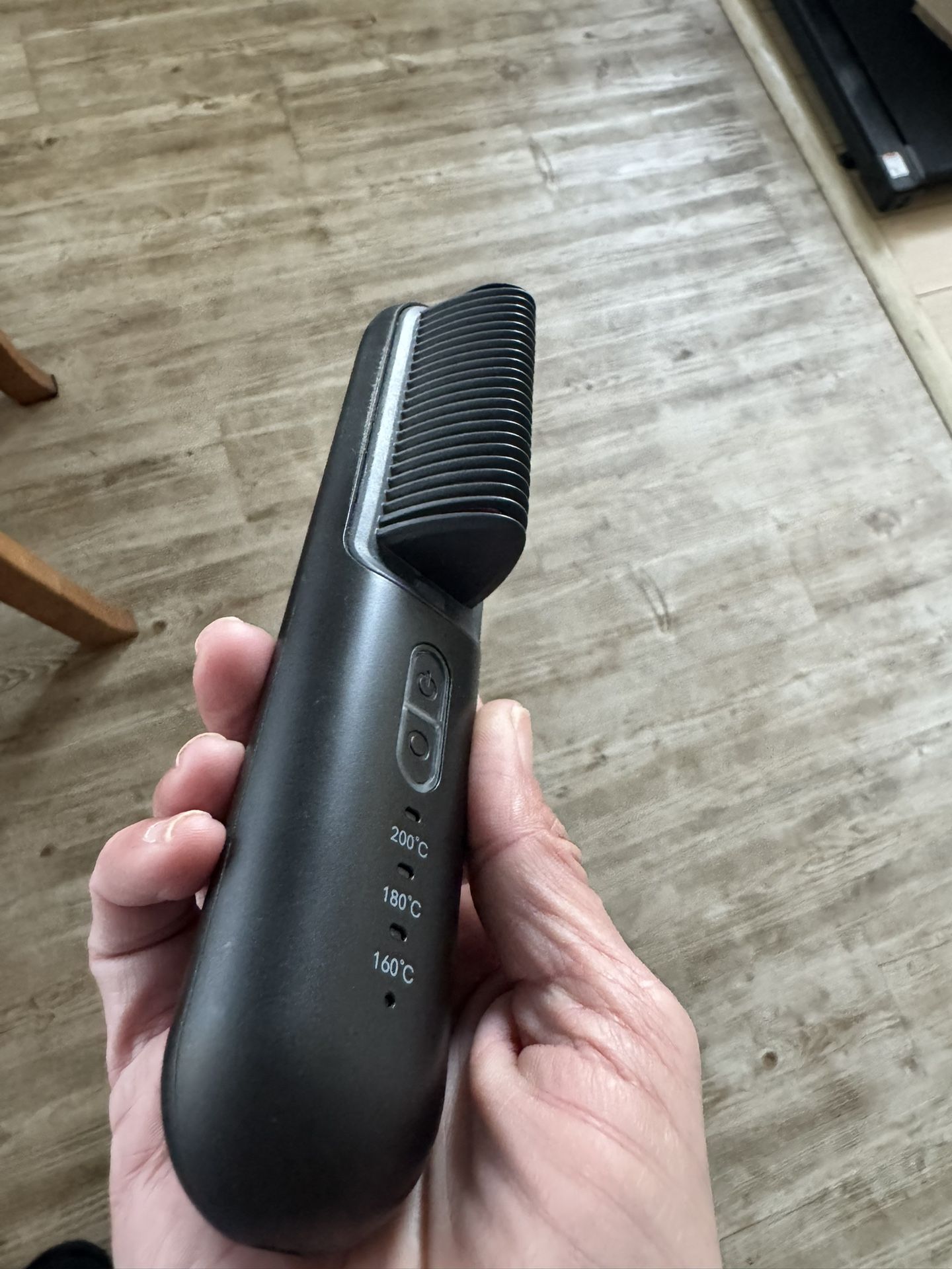 Cordless portable Heated Hair Straightening brush – Adjustable Temp – Works Great