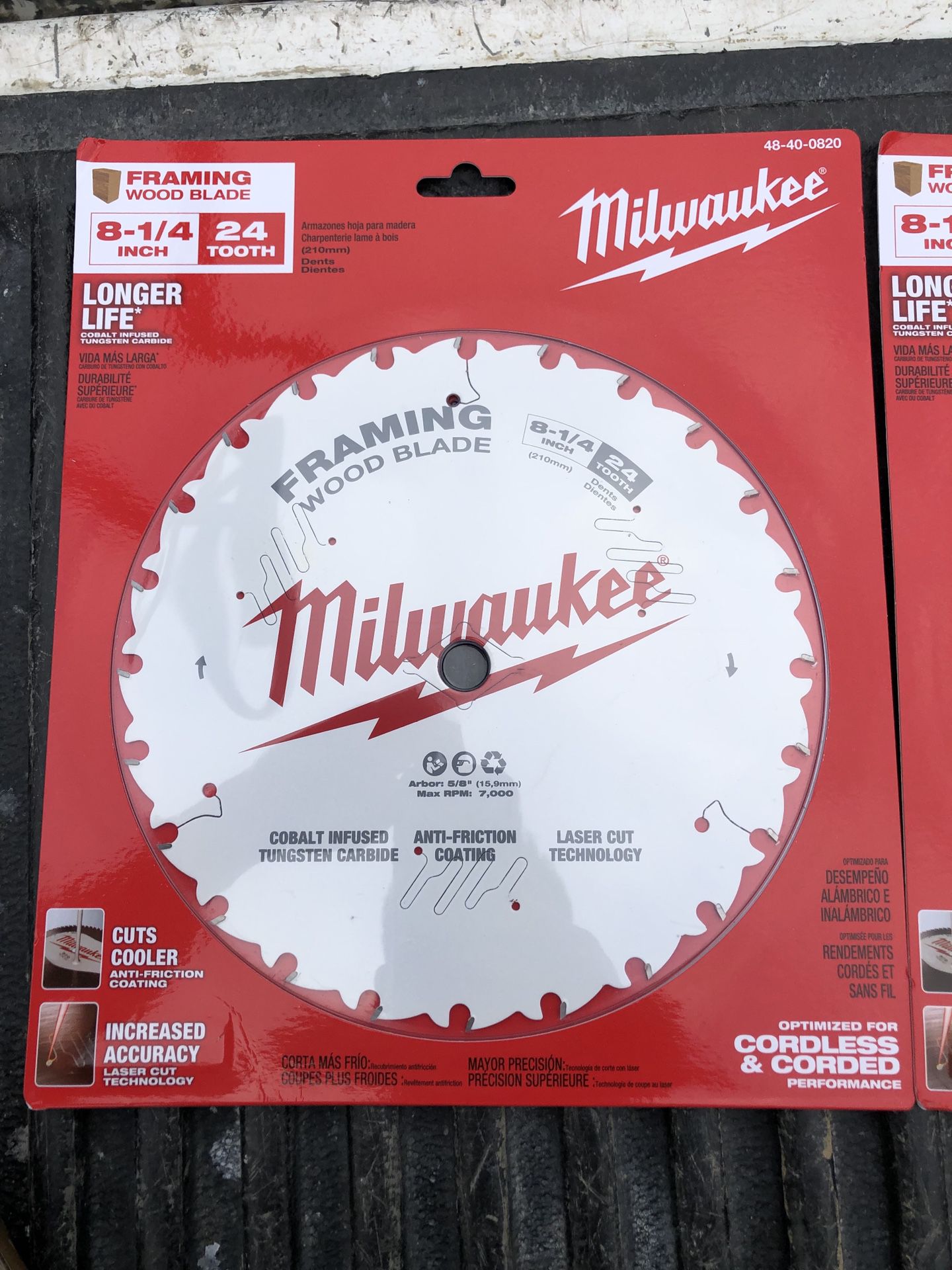 Milwaukee 8 1/4 wood blade 24tooth