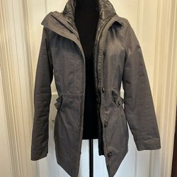 The north face 3 in 1 winter rain jacket coat medium women’s dryvent rain gray