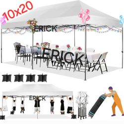 10x20 Heavy Duty Pop up Canopy Tent Easy Up Commercial Outdoor Canopy Wedding Party Tents for Parties All Season Wind Waterproof Gazebo