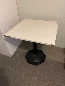 Pedestal Dining Table with Cast Iron Base