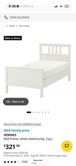 IKEA HEMNES bed twin brown