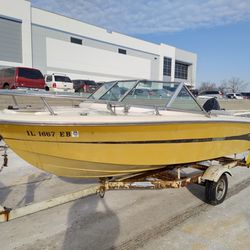 1975 Caravelle 18' Boat And Trailer 115 Hp Mercury Outboard Motor 