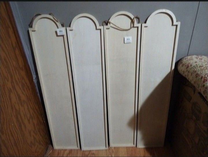 Set of 4 Wooden Gothic Porch Signs 48" x 10" ($80 retail value)