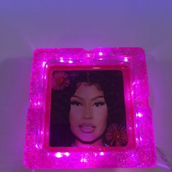 Nicki Minaj| Pink Barbie Glitter Resin Light Up Ashtray