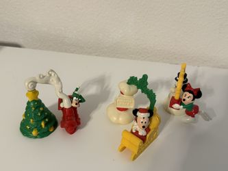 Minnie Mouse, Mickey , Goofy Christmas Toys Vintage Set Of 3 