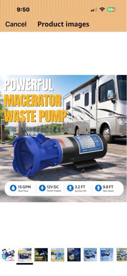 Brand new 12V Macerator Waste Pump for RV/Camper/Trailer/ Boat