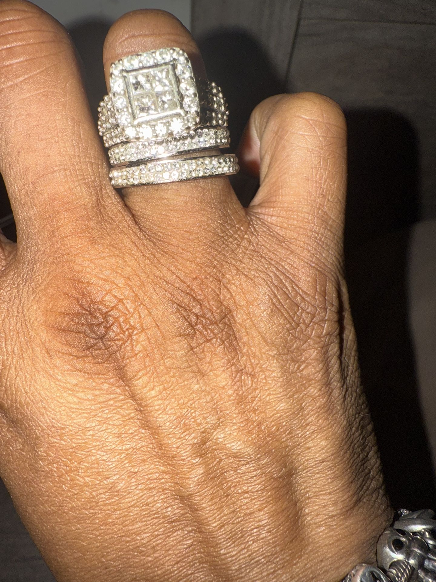 3 Carat Tw Engagement Ring, W/ Or W/out Bands
