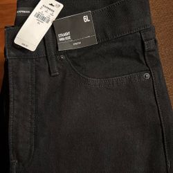 Express Black Jeans Size 6L Brand New 